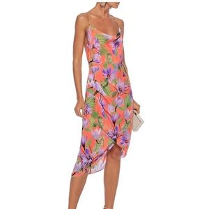 NWT Alice + Olivia Reena open-back cupro dress